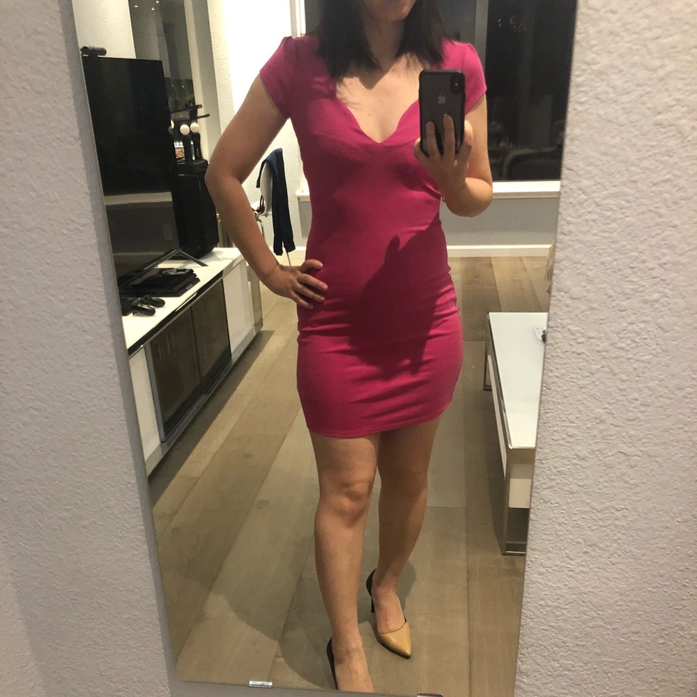 Urban outfitter-Cooperative Pink V-neck dress!